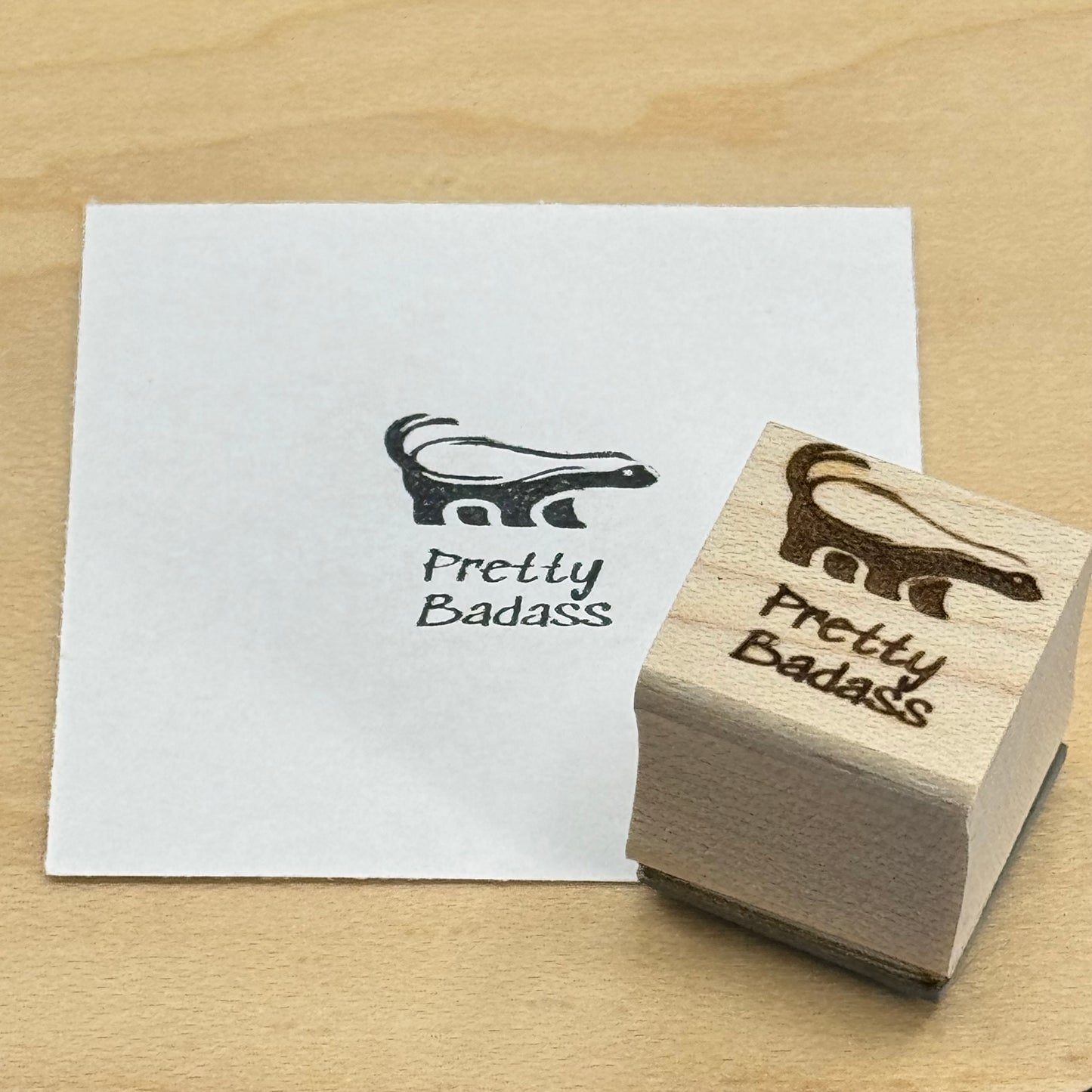Honey Badger Mini Stamp -Pretty Badass