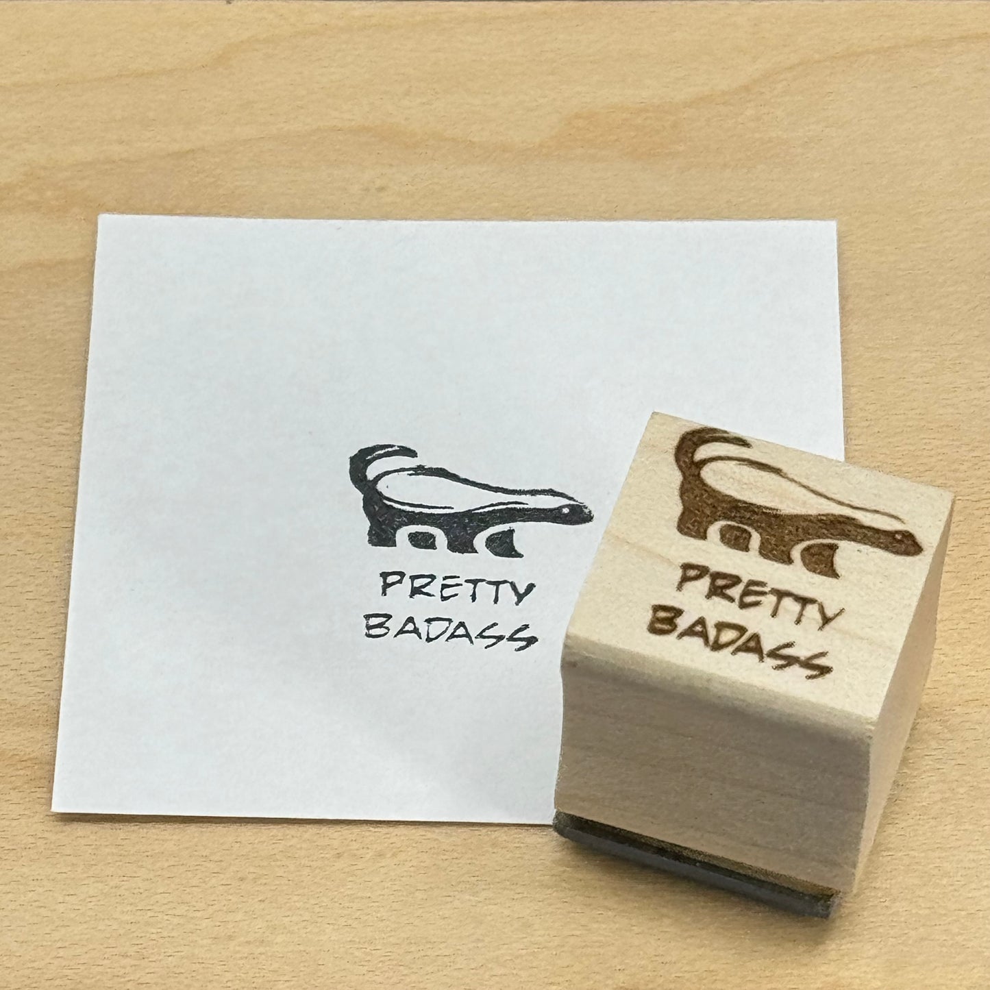 Honey Badger Mini Stamp -Pretty Badass