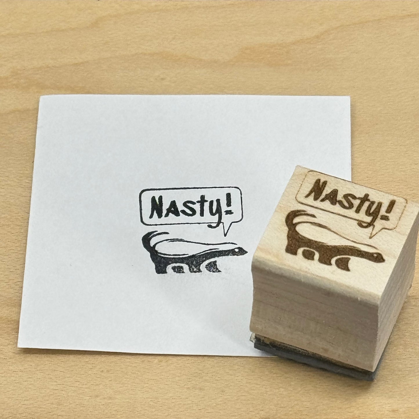Honey Badger Mini Stamp -Nasty!