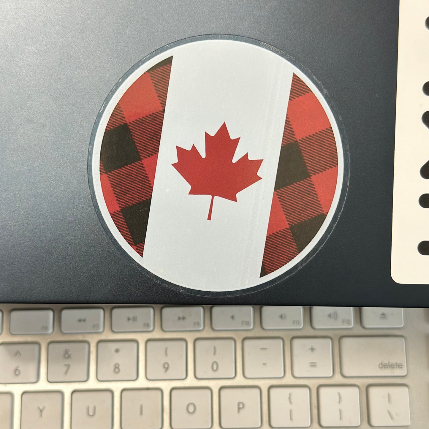 Canada Buffalo Check Flag Sticker