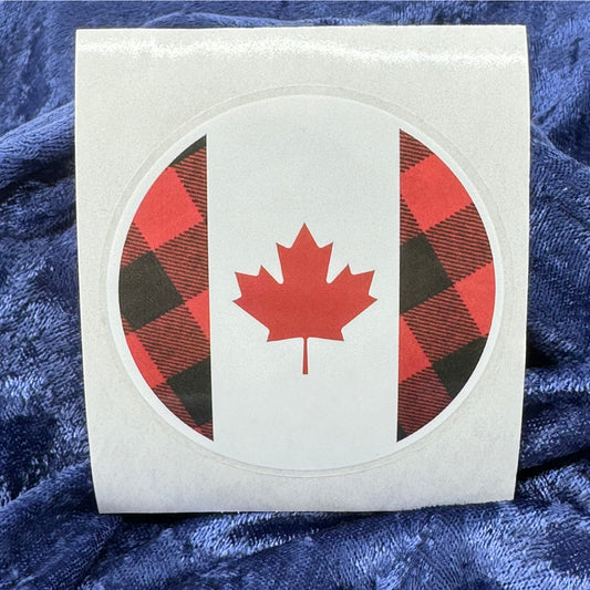 Canada Buffalo Check Flag Sticker